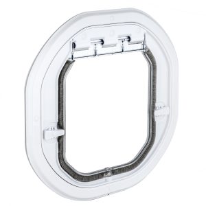G-IDDSLW Glass Fitting Intermediate Dog Door Slimline White
