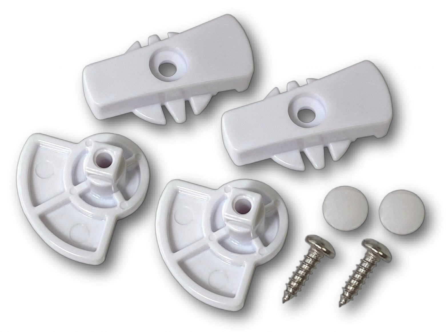 GLDDDW Glass fitting dog door locking dial set white Pet Tek UK