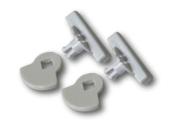 G-LDSDDW Glass fitting maxi locking set white